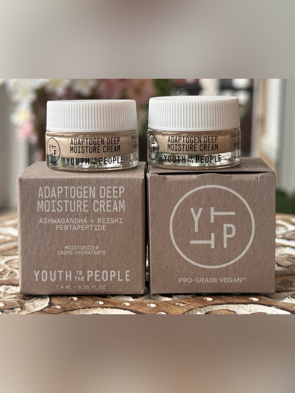Youth To The People Adaptogen Deep Moisture Cream 0.25 oz Set of 2